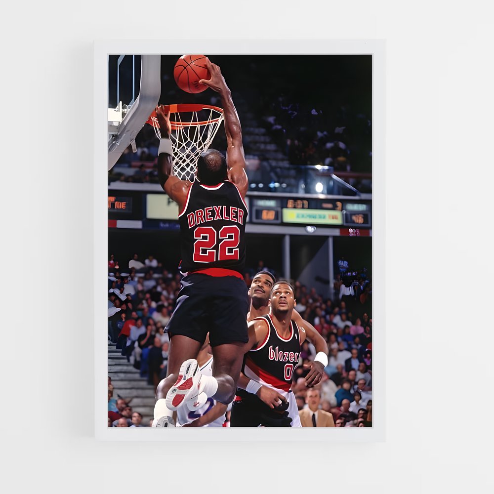 Poster Clyde drexler – affiche Basketball (vue 3)